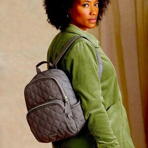 Vera Bradley Women's, Performance Twill Small Backpack, Shadow Gray